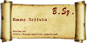 Bausz Szilvia névjegykártya